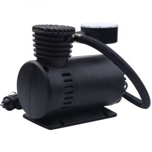 Compresseur d'air, 12 13,5 7CM Noir Compresseur d'air 300 PSI Mini Compresseur d'air 12 Volts Voiture électrique Pneu Infaltor Pompe Portable ABS