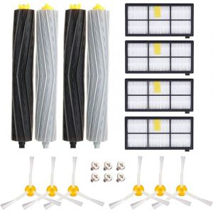 Accessoires pour iRobot Roomba 800 805 860 861 865 866 870 871 876 880 885 886 890 895 896 900 960 966 980, Remplaçant Pièces Kit 4 Extracteurs 4