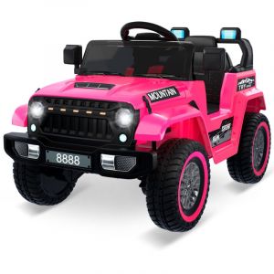 12V Voiture Electrique 2 Places Enfants avec Télécommande 2,4G, Véhicule Electrique avec Musique & Lumières LED,Charge 35kg pour Enfants de 3-8 Ans+