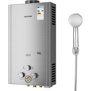 Chauffe-eau &agrave; Gaz 16L Avec Douche Suraliment&eacute;e,Chauffe-eau &agrave; Gaz GPL Propane Butane Adapt&eacute; &agrave; La Maison,au Camping-car et &agrave; L'ext&eacute;rieur