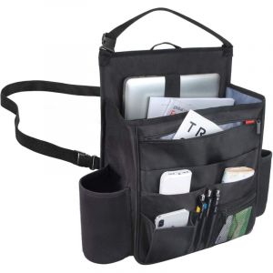 Organiseur de si&egrave;ge auto, organiseur de si&egrave;ge avant, sac de rangement pour si&egrave;ge arri&egrave;re avec rangement pour ordinateur portable et tablette, noir