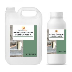 Harmony Beton - Vernis Optimum&reg; bi composant pu - Kit de 4 kg Satin&eacute;e - Harmony B&eacute;ton