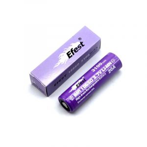 NX - Accu li-ion limn / imr 18650 3.7V 3100mAh Efest Purple Flat