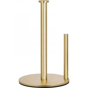 Porte-serviettes en papier dor&eacute; pour rouleaux de papier essuie-tout standard et jumbo, organisation de la cuisine et de la salle de bain