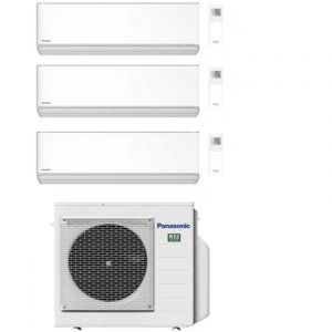 Climatiseur Panasonic s&eacute;rie Etherea blanc mat Wifi R32 Trial Split Inverter 9000 + 9000 + 12000 BTU avec U.E. CU-3Z52TBE Classe A+++/A+