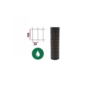 Cloture&jardin - Kit Grillage Soud&eacute; Vert 100M - jardipremium - Maille 100x50mm - 1,20 m&egrave;tre