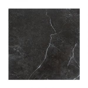 Einfeben Boite de 11 dalles vinyles auto-adhésives imitation carrelage (1m²) ,Marbre noir