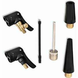 6 Pi&egrave;ce Adaptateur de Valve Pneu Voiture, Tube d'extension de gonfleur de Pneu, Embout de Gonflage Laiton,Adaptateur Schrader Presta, pour Voiture de