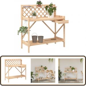 Vidaxl - Banc de rempotage avec treillis bois massif de sapin - Meuble De Jardin - Banc De Plantation - Support Plante - Jardinerie - Décoration