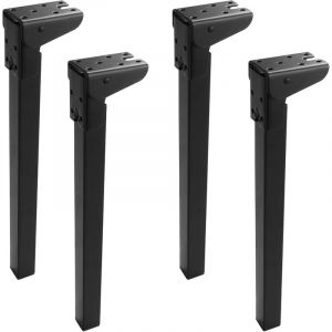 Lot de 4 Pied de Table Rabattable 35 CM, Pied Pliant Table &agrave; 90 Degr&eacute;s, Pieds de Table Basse Pliants Noir pour Table Lit Canap&eacute;