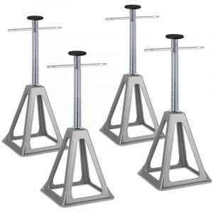 Chandelle Crics de Levage support de caravane - R&eacute;glable 28 &agrave; 43 cm - maximale de 1000 kg - Pour RV, camping-cars - Lot de 4 NAIZY