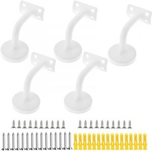 Support de Main Courante,5PCS Acier Inoxydable Supports de Rampe Main Courante Supports Muraux,Utilis&eacute; pour le Support d'escalier de Main Courante