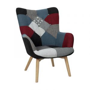 Fauteuil Design Patchwork "Milano" 99cm Multicolore