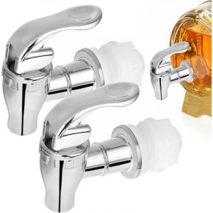 Lot de 2 robinets pour distributeur de boissons, distributeur d'eau, robinet de rechange pour distributeur de boissons, r&eacute;cipient en verre, caf&eacute;, jus