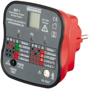 Benning - Testeur de prise sdt 1 pour contr&ocirc;ler prises courant s&eacute;curit&eacute;