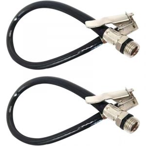 Tuyau Gonfleur Pneu, Flexible de Gonflage, Tuyau Gonflage Pneu Voiture, Embout Gonfleur, Adaptateur gonflage Pneu avec Tuyau Flexible Caoutchouc