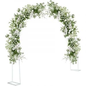 Hoerfuriy - Arche de Jardin Blanc,Tuteur plantes,3x2.2M Arche Rosier pour Diverses Plantes Grimpantes Treillis d'Arche pour Mariage, F&ecirc;te, C&eacute;r&eacute;monie