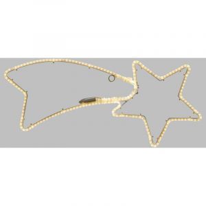 Etoile filante lumineuse 65CM 192 LED blanc chaud flash scintillant tube néon 24V IP44 extérieur Lotti