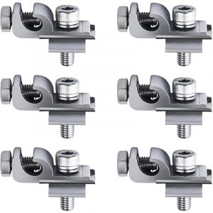 Pince de mise &agrave; la terre, 6 pi&egrave;ces, Clips de mise &agrave; terre pour panneau solaire, Aluminium lug standard, Support de montage pour panneau solaire,
