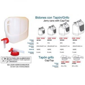 Industrias Tayg - F&ucirc;t en plastique de 10 litres avec robinet adapt&eacute; &agrave; un usage alimentaire