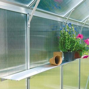 &Eacute;tag&egrave;re murale en aluminium avec supports, Couleur Vert