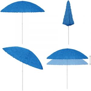 Vidaxl - Parasol de plage Hawaii bleu 300 cm - Parasol De Plage - Parasol Hawaï - Parasol Inclinable - Parasol Extérieur - Parasol Bleu - Home &