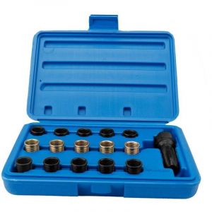 pour spark plug insert kit pour kit reparation filetage bougie m14 Outils de bougie d'allumage acier au carbone 16 pi&egrave;ces outils de r&eacute;paration de