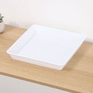 Bac &agrave; plantes en plastique blanc 1515 cm bac &agrave; &eacute;gouttement carr&eacute; bac &agrave; fleurs adapt&eacute; &agrave; l'int&eacute;rieur et &agrave; l'ext&eacute;rieur, 2 pi&egrave;ces