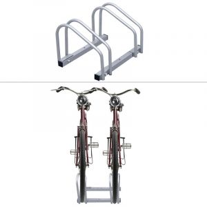 Ratelier velo Porte Vélo, Support Vélo, Range Vélo au Sol ,2 velos Systeme rangement pour velo 41x32x26cm