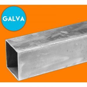 Tube carr&eacute; en acier Galvanis&eacute; - 50x50mm et 3mm d'&eacute;paisseur - Longueur de 1M10 (110cm).