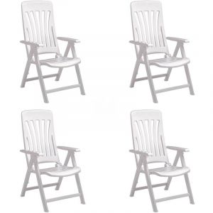 Garbar - blanes Fauteuil Multipositions, Extérieur Set 4 Blanc
