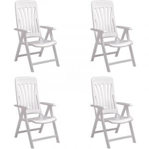 Blanes Fauteuil Multipositions, Extérieur Set 4 Blanc - Blanc - Garbar