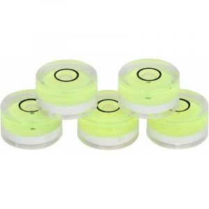 Niveaux &agrave; bulle ronds 5PCS, mini inclinom&egrave;tres de niveau &agrave; bulle circulaire, niveau &agrave; bulle circulaire pour tr&eacute;pied, phonographe, plateau tournant,
