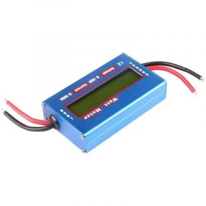 Solar Leistungsmesser LCD Analyseur De Puissance Wattm&egrave;Tre, DC &eacute;cran LCD 60V / 100A de Haute pr&eacute;cision de Mesure de Puissance Watt Meter - Bleu