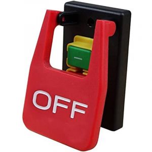 Interrupteur magn&eacute;tique &agrave; palette 120 V, 9 A, grande palette au genou pour outils &eacute;lectriques, compatible avec scie circulaire, table de d&eacute;fonceuse,