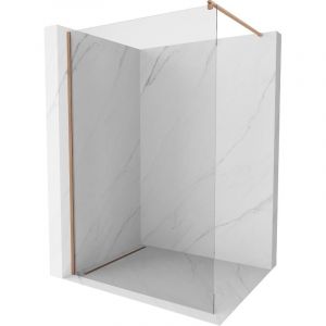 Kioto paroi de douche Walk-in 85 x 200 cm, transparent 8 mm, laiton brossé - 800-085-101-65-00 - Mexen