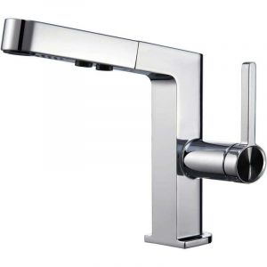 Mitigeur Lavabo avec Douchette Extractible 2 Modes Robinet Salle de Bain Chrome