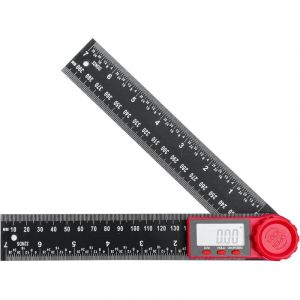Jalleria - Rapporteur d'Angle Numerique à Double Échelle 360 Degrés, Règle d'Angle 200 mm avec Écran Lcd et Fonction de Verrouillage, Rapporteur pour