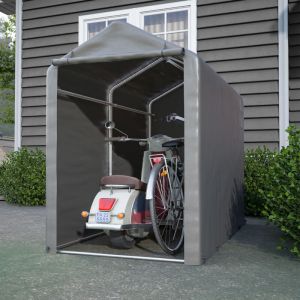 Modfu &ndash; Carport 187x100x160cm &ndash; Tube en acier galvanis&eacute; antirouille &ndash; B&acirc;che PE 170g imperm&eacute;able &ndash; Portes &agrave; fermeture &eacute;clair