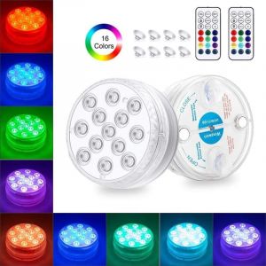 Lling - IP68 Étanche Submersible led Lumière Multicolore Sous-Marine Lumières avec Télécommande Aquarium Baignoire Lumière Baignoire Piscine Jardin