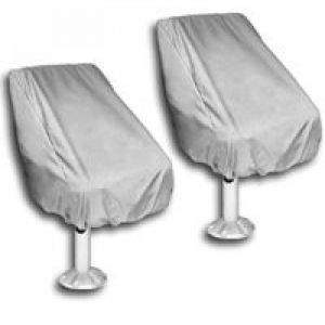 Paquet de 2 housses de si&egrave;ge de bateau, housses de si&egrave;ge de chaise de banc de capitaine de ponton imperm&eacute;ables d'ext&eacute;rieur, protecteurs de chaise（56
