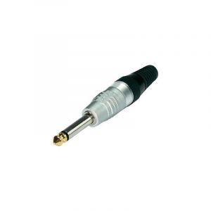 Hicon - jack 6.35 mm HI-J63M mâle droit nombre de pôles: 2 mono argent 1 pc(s)