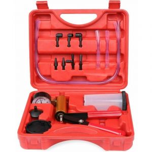 Testeur de Pompe &agrave; Vide Manuel pour Automobile, Pompe &agrave; vide de purge de frein,avec jauge &agrave; vide, adaptateur