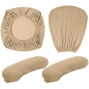 Housses de chaise de jeu extensibles, housses de siège et de dossier avec accoudoirs, housses de chaise de bureau pour chaise rotative, chaise