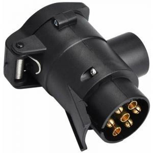 Cyclingcolors - Prise adaptateur long pour remorque 7 m&acirc;les vers 13 femelles 12V en plastique noir Voiture V&eacute;hicule Caravane Camping Car Attelage