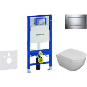 Geberit Duofix - Set de bâti-support, cuvette Oudee et abattant softclose, plaque de déclenchement Sigma30, chrome SANI11CA1101