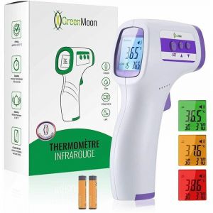 Thermom&egrave;tre Frontal Thermometre Adulte Infrarouge, Thermometre Sans Contact, &Eacute;cran Lcd, Fonction M&eacute;moire, Thermometre Infrarouge Pour Enfant, Adulte,
