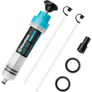 Seringue a Huile 200CC, Pompe Vidange Huile Moteur, Seringue a Huile Boite Vitesse avec Tuyau, Aspiration et Remplissage Manuels de Carburant et