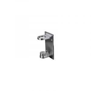Deco Fer Forge - qualite francaise] - Platine rectangle avec repose tube pour tube Ø42,4mm fixation à l'anglaise - Hauteur 160mm Longueur 90mm - Inox