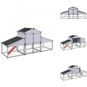Vidaxl - Poulailler avec rampes et nichoir Aluminium - Poulailler - Coop Pour Poules - Abri Pour Poules - Poulailler Ext&eacute;rieur - Poulailler Aluminium